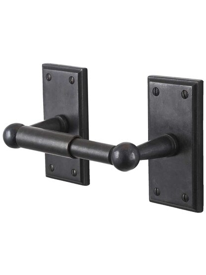 Solid Bronze Toilet-Paper Holder with Rectangular Plates.